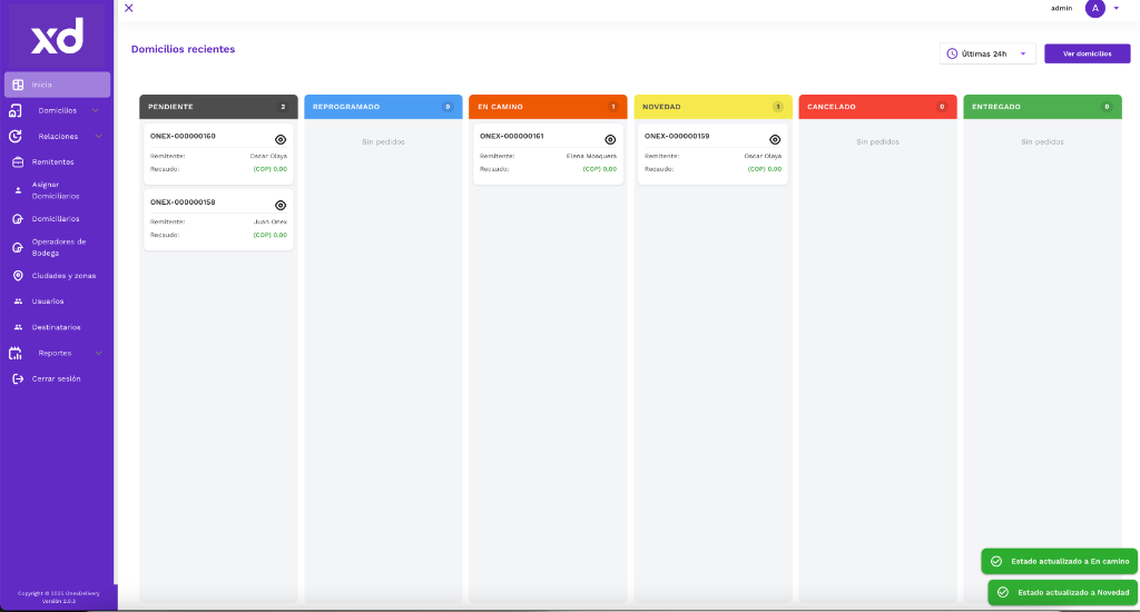 Plataforma Onex Delivery